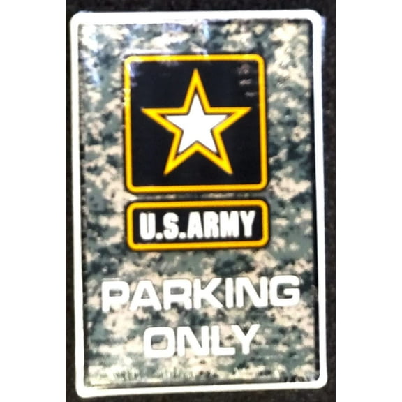 Army 12"x18" CAMO Style Large Metal Embossed Parking Sign Room Wall US United States Military