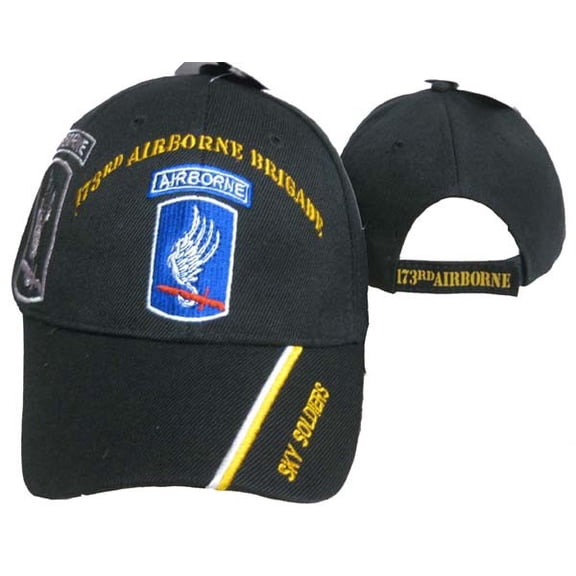 Army 173rd Airborne Brigade Sky Soldiers Black Shadow Embroidered Cap Hat CAP631