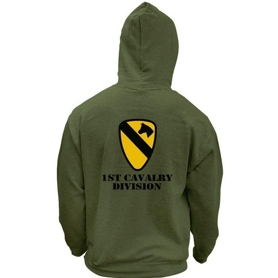 Army 1st Cavalry Division Full Color Veteran Pullover Hoodie