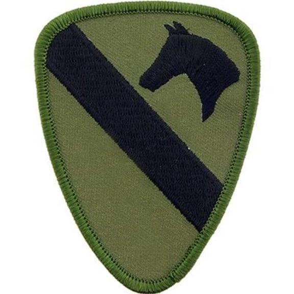 Army 1st Cavalry Division Patch - Black/Gold - 3.5 in. - Durable Design