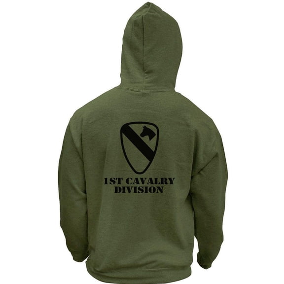 Army 1st Cavalry Division Subdued Veteran Pullover Hoodie Sweatshirt