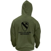 Army 1st Cavalry Division Subdued Veteran Pullover Hoodie Sweatshirt