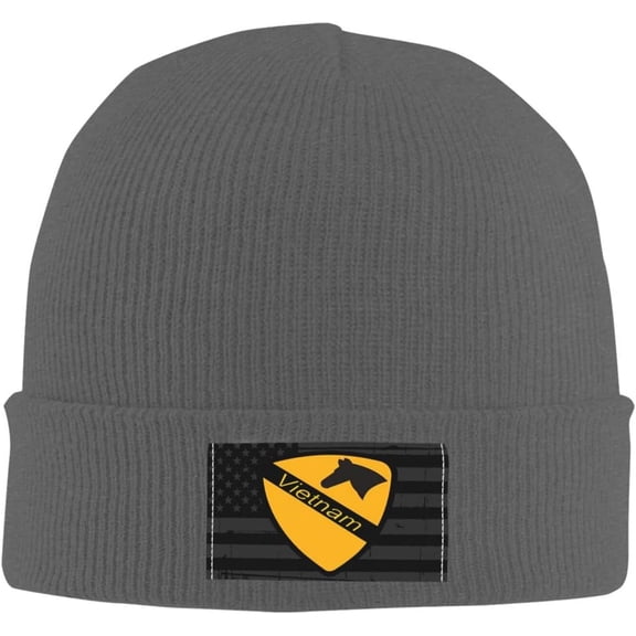 Army-1st-Cavalry-Division-Vietnam-Veteran Knit Hat Soft Classic Stretchy Beanie Cap Winter Warm Hats for Women Men Skull Cap