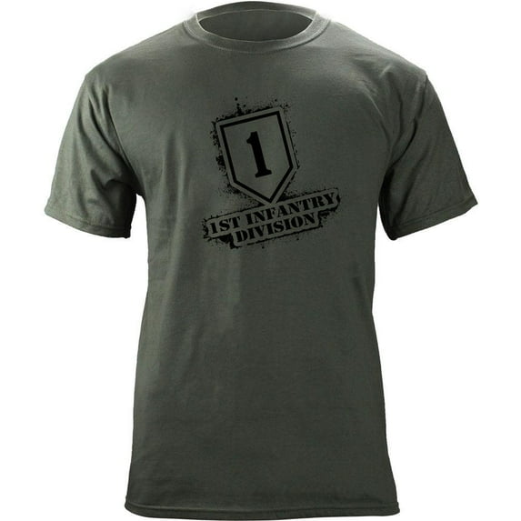Army 1st Infantry Division Stencil Style Veteran T-Shirt