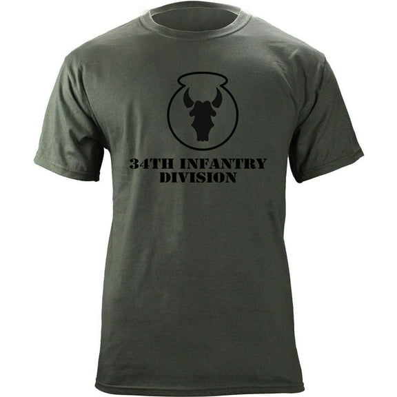 Army 34th Infantry Division Subdued Veteran T-Shirt