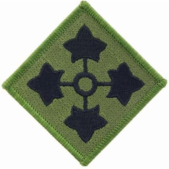 Army 4th Infantry Division Patch - Multicolor - 3.25 in. - Durable Design