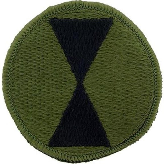 Army 7th Infantry Division Patch - Multicolor - 3 in. - Durable Fabric