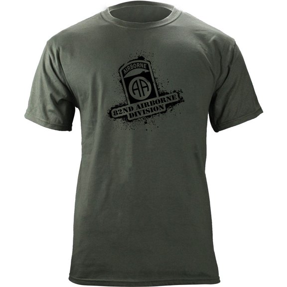Army 82nd Airborne Division Stencil Style Veteran T-Shirt