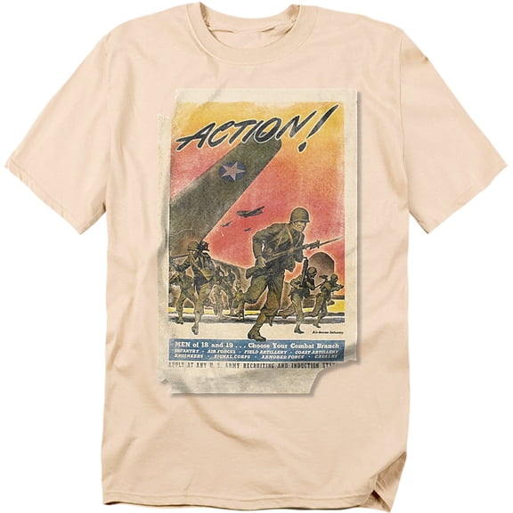 Army T-Shirt Action Poster Unisex Graphic Tee For Men & Women