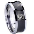 thumbnail image 1 of Tungsten Army Airborne 8mm Black Polished Concave Men's Ring, 1 of 1