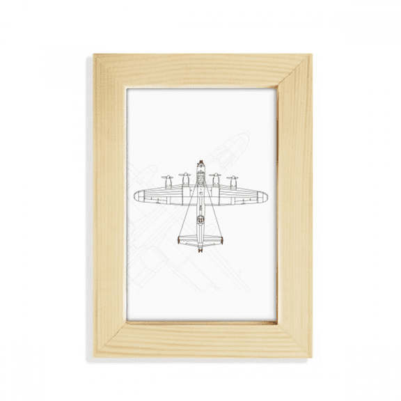 Army Aircraft Line Art Deco Fashion Desktop Display Photo Frame Picture Art Painting 5x7 inch