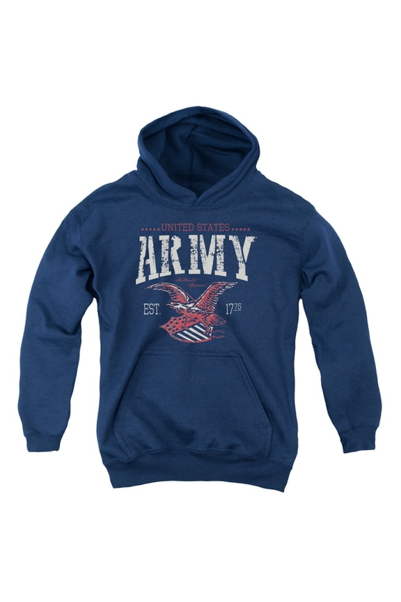 Army Arch Youth Pullover Hoodie Sweatshirt Navy
