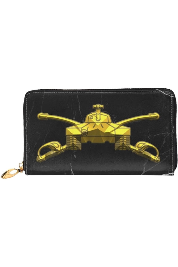 Army Armor Branch Insignia Wallet Card Bag Leather Wallet
