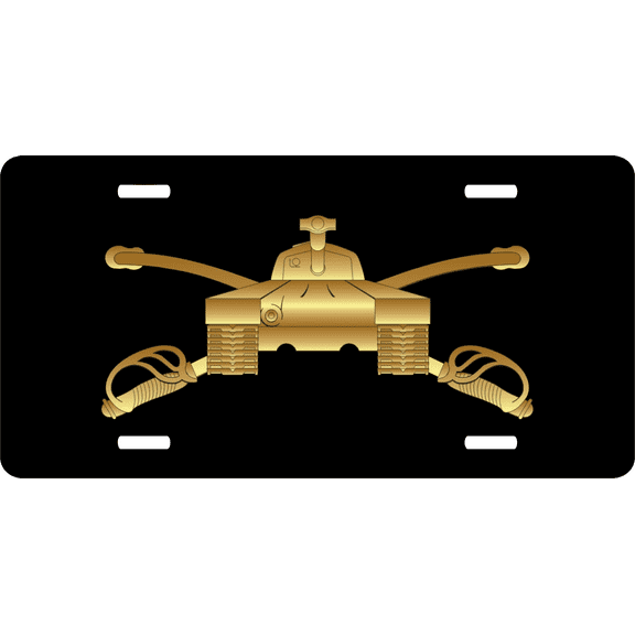 Army Armor Insignia License Plate