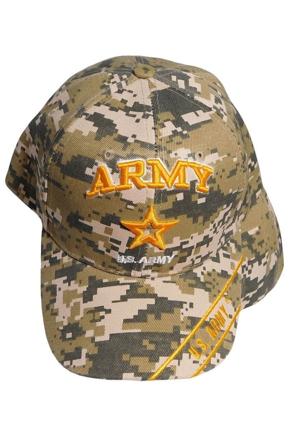 Army & Army Gold Star ACU Digital Camo Embroidered Cap Hat CAP501TC - Licensed