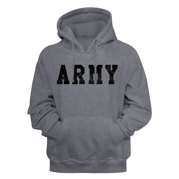 Army Army Gray Heather Adult Pullover Hoodie Sweatshirt