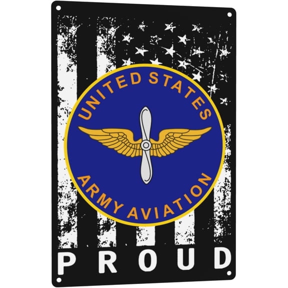 Army Aviation Metal Tin Sign Wall Decor 8x12 Inch