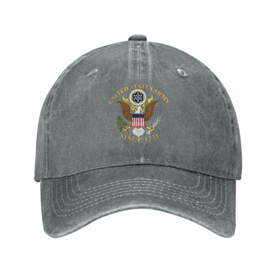 Army Baseball Cap Washed Denim Adjustable Fashion Caps for Men Women Classic Casquette Hat