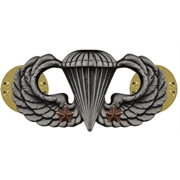 Army Basic Combat Parachute 2nd Award (Oxidized Finish)