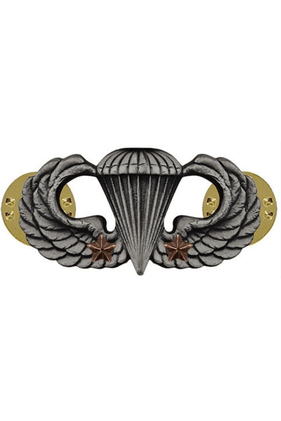 Army Basic Combat Parachute 2nd Award (Oxidized Finish)
