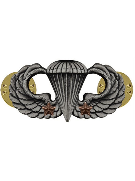 Army Basic Combat Parachute 2nd Award (Oxidized Finish)