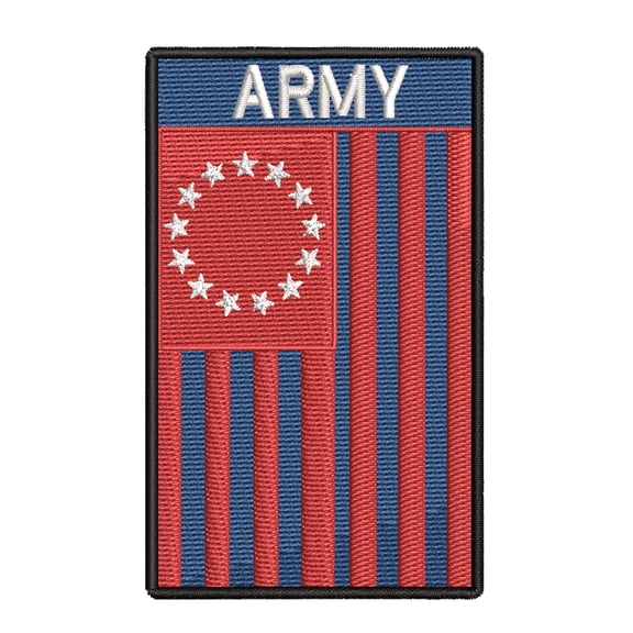 Army Betsy Ross Flag Embroidered DIY Iron on or Sew-on Decorative Patch Badge Emblem Appliques 2A Military Tactical Series