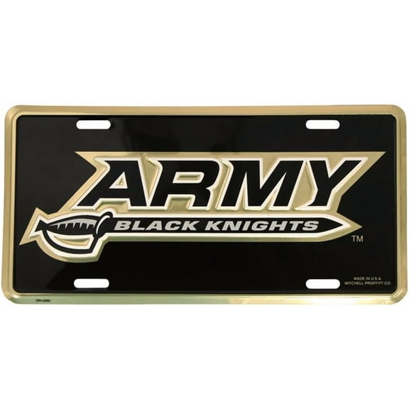 Army Black Knights Gold License Plate