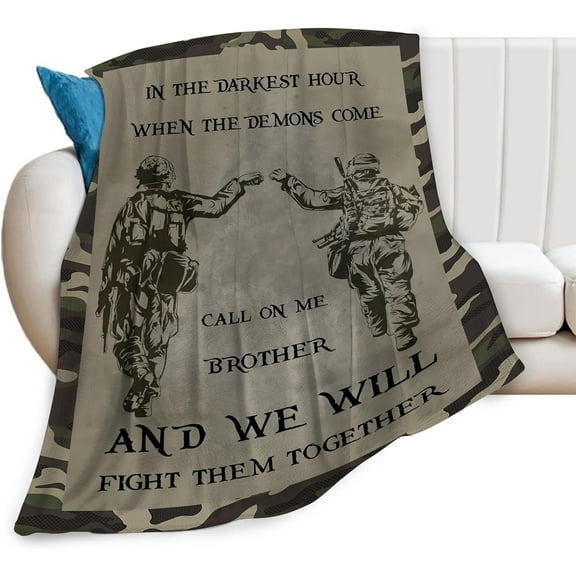 Army Blanket Military Throw Blanket for Boys Army Stuff Super Soft Cozy Fleece Patriotic Veterans Soldier Blanket Fuzzy Blankets for Couch Sofa Bed Gifts for Kids Adults 80"x60"