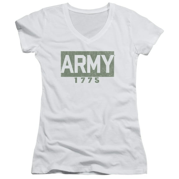 Army - Block - Juniors Cap Sleeve V-Neck Shirt - XX-Large