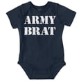 thumbnail image 1 of Army Brat Funny Military USA Child Romper Boys or Girls Infant Baby Brisco Brands 24M, 1 of 1