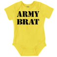thumbnail image 1 of Army Brat Funny Military USA Child Romper Boys or Girls Infant Baby Brisco Brands 24M, 1 of 1