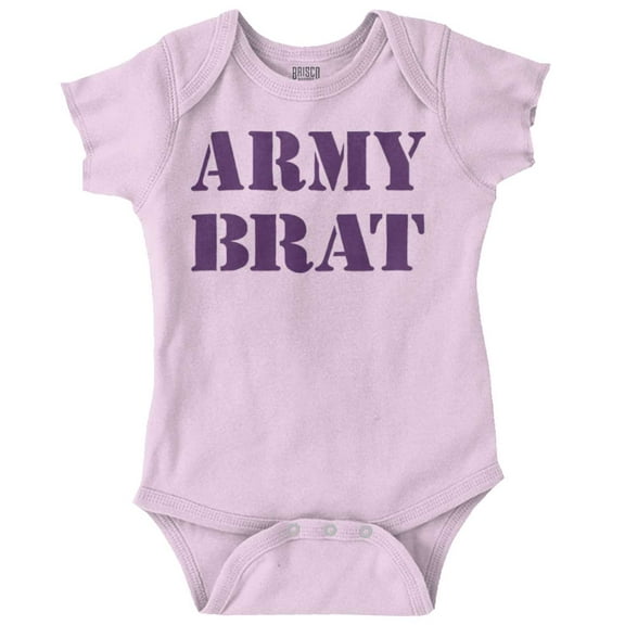 Army Brat Funny Military USA Child Romper Boys or Girls Infant Baby Brisco Brands NB