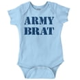 thumbnail image 1 of Army Brat Funny Military USA Child Romper Boys or Girls Infant Baby Brisco Brands NB, 1 of 6