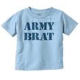 thumbnail image 1 of Army Brat Funny Military USA Child Toddler Boy Girl T Shirt Infant Toddler Brisco Brands 12M, 1 of 6
