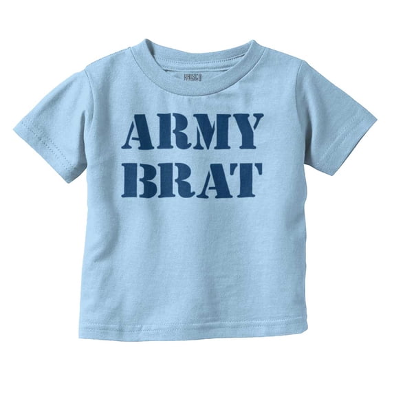 Army Brat Funny Military USA Child Toddler Boy Girl T Shirt Infant Toddler Brisco Brands 4T