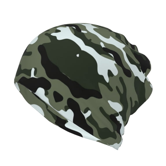 Army Camouflage Beanie Skull Cap Lightweight Hip Hop Dwarf Hat Beanie Hat For Women Men