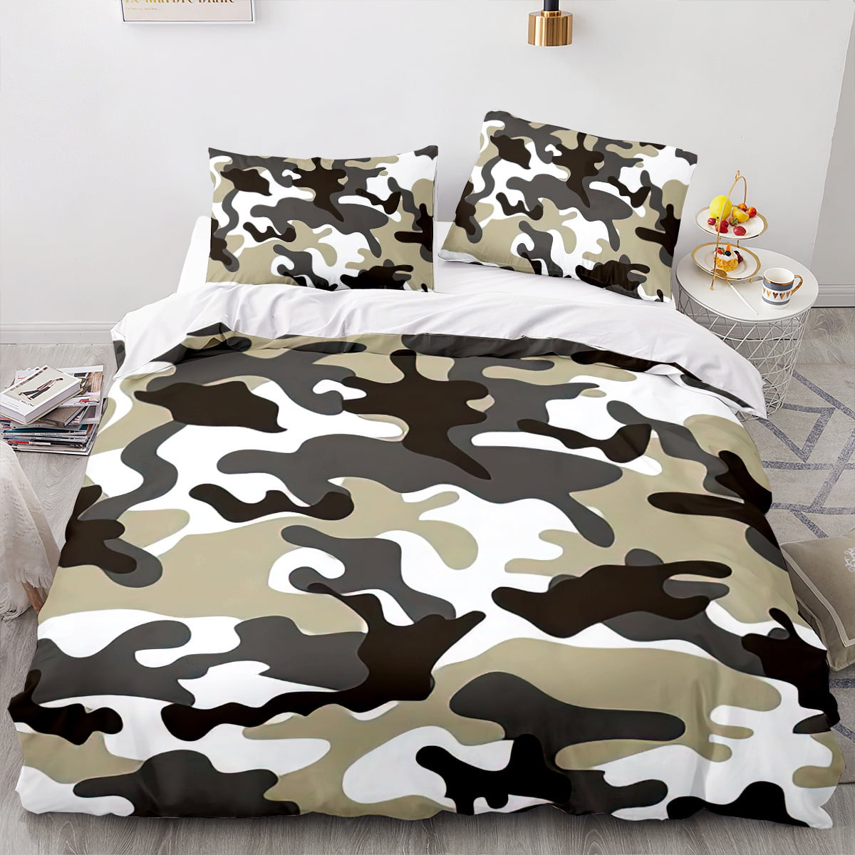 Army Camouflage Duvet Cover Boys Kids Teens Camo Bedding Set Girls