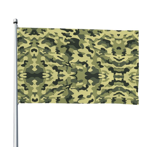 Army Camouflage Pattern 4x6 Feet Flag Polyester Double Stitched With Grommets For Outdoor Indoor Decor
