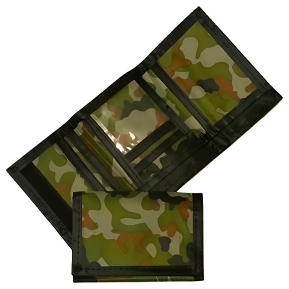 Army Camouflage Wallet Nylon Velcro Trifold Kids Wallets for Boys Camo Hunting (1)