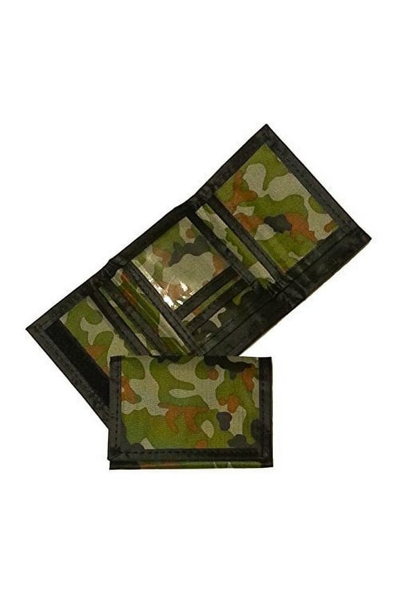 Army Camouflage Wallet Nylon Velcro Trifold Kids Wallets for Boys Camo Hunting (1)