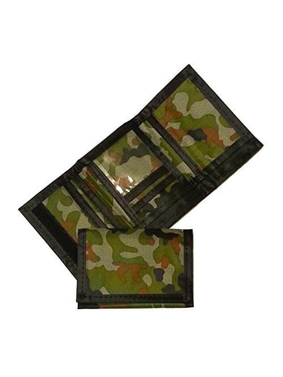 Army Camouflage Wallet Nylon Velcro Trifold Kids Wallets for Boys Camo Hunting (1)