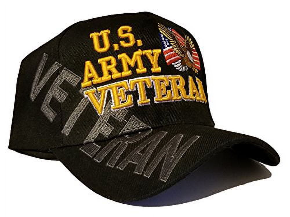 Retro Patriotic US Army Veteran Hat USA Made Flag Vet Emblem Cap Pride Courage US Veteran Low Profile Army Military USA Flag Vet Hat  main image 3