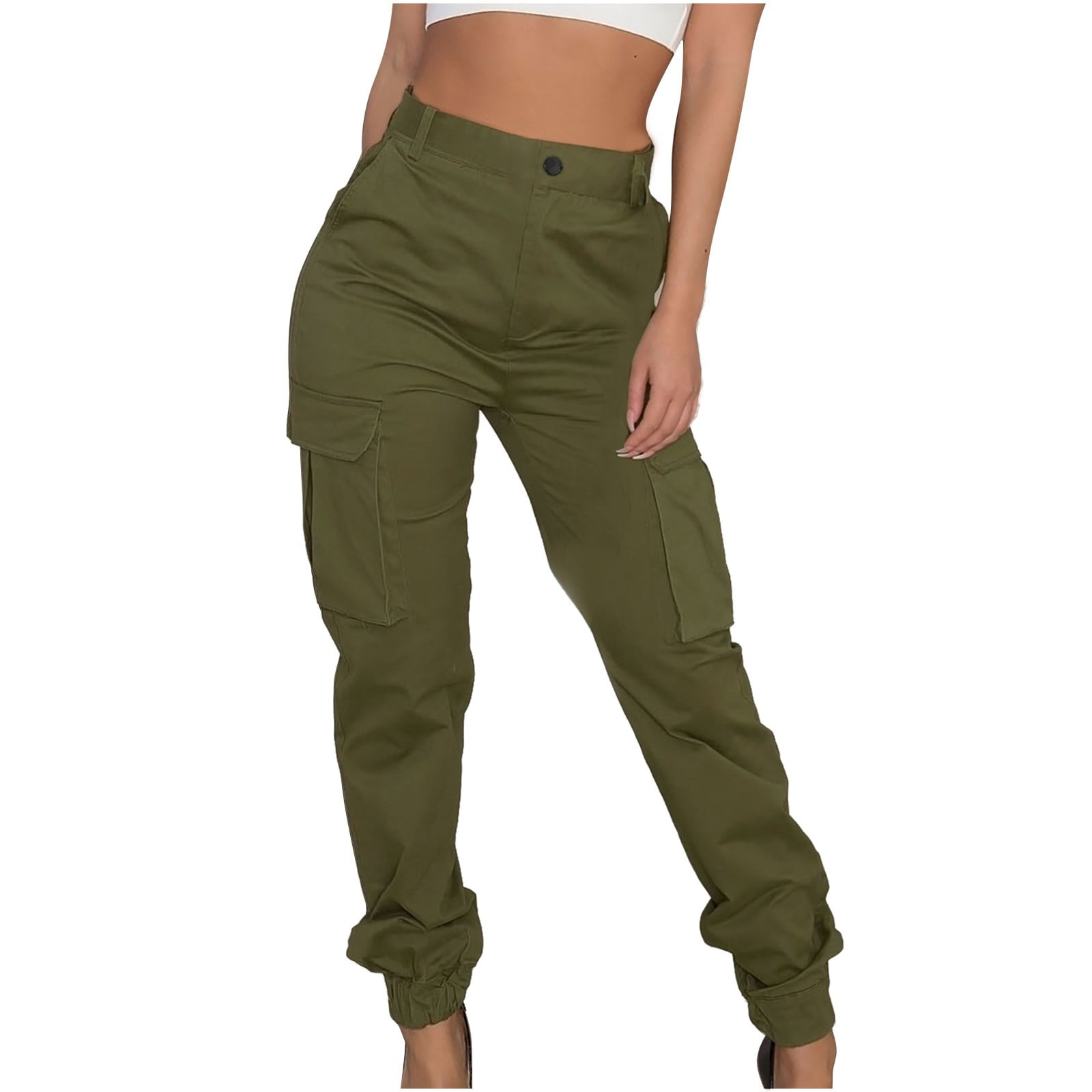 Army Cargo Pants for Women Button Fly Cargo Pants Multi pocket Casual Cargo Pants Jogger Workout Cargo Pant Outdoor Pant