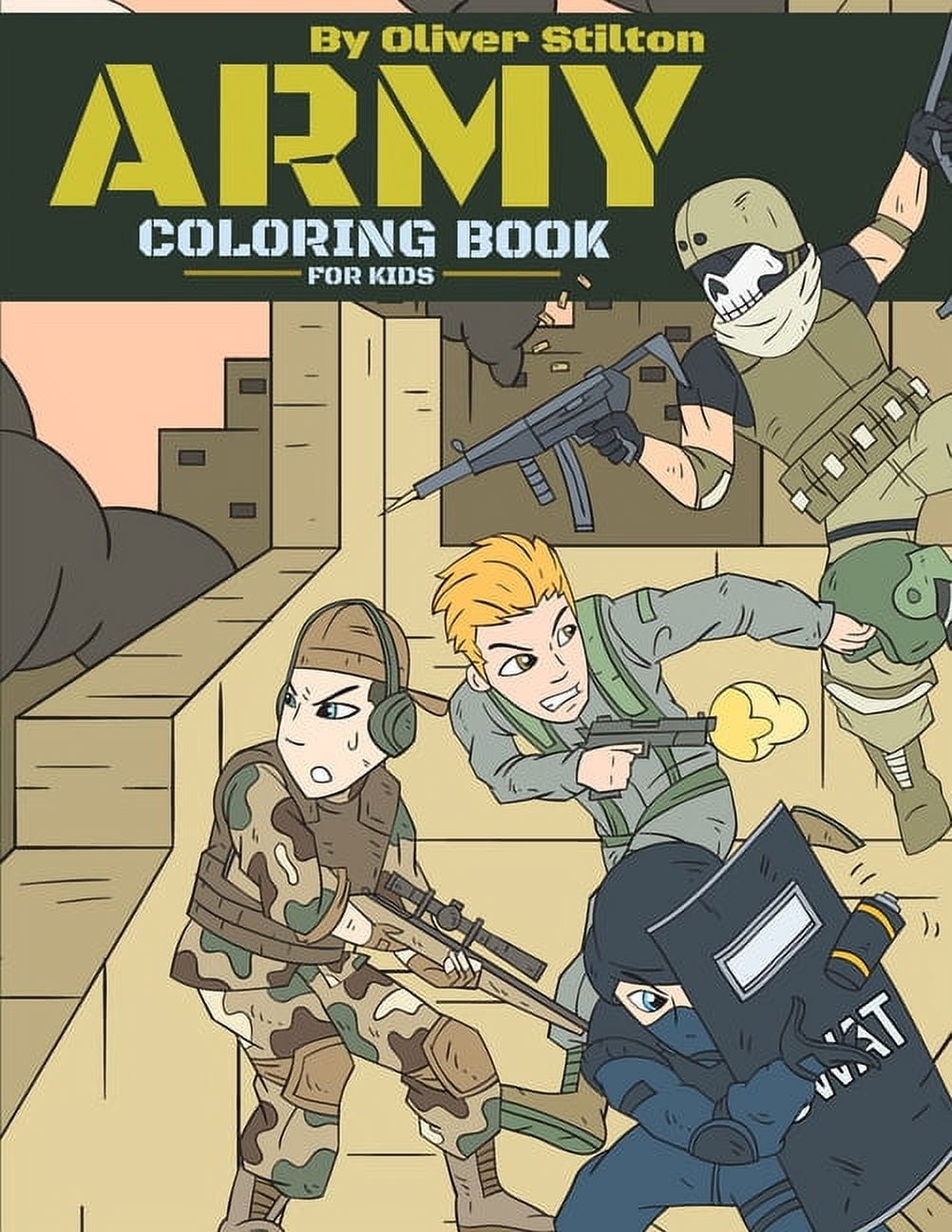 Army Coloring Book for Kids : Connect the Dots and Color! Fantastic Activity Book and Amazing ...