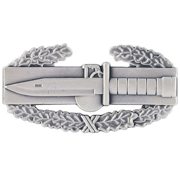 Army Combat Action Badge CAB Silver Oxide Dress Miniature