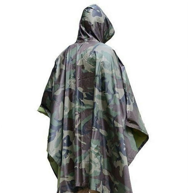 Army Combat Military Festival Poncho BTP Camo Waterproof Rain Cover Jacket