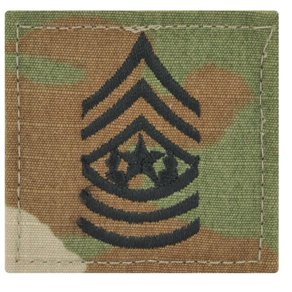 Army Command Sergeant Major Rank OCP/Scorpion With Hook And Loop