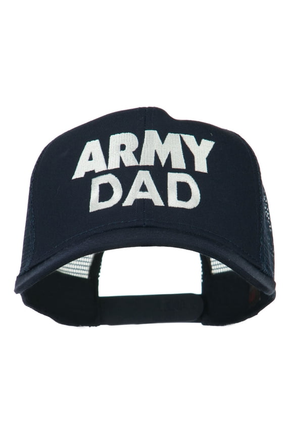 Army Dad Embroidered Cotton Twill Mesh Cap - Navy OSFM