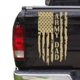thumbnail image 1 of Army Dad Retired Vietnam Veteran Distressed American USA US Flag Truck Tailgate Vinyl Decal Compatible with most Pickup Trucks USMC USAF US Navy Decal Sticker (11" x 20", Cream), 1 of 8