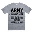 thumbnail image 1 of Army Daughter Shirt Funny Daughter Tee Shirt US Military Shirts Womens Unisex Tee (Small Grey), 1 of 6
